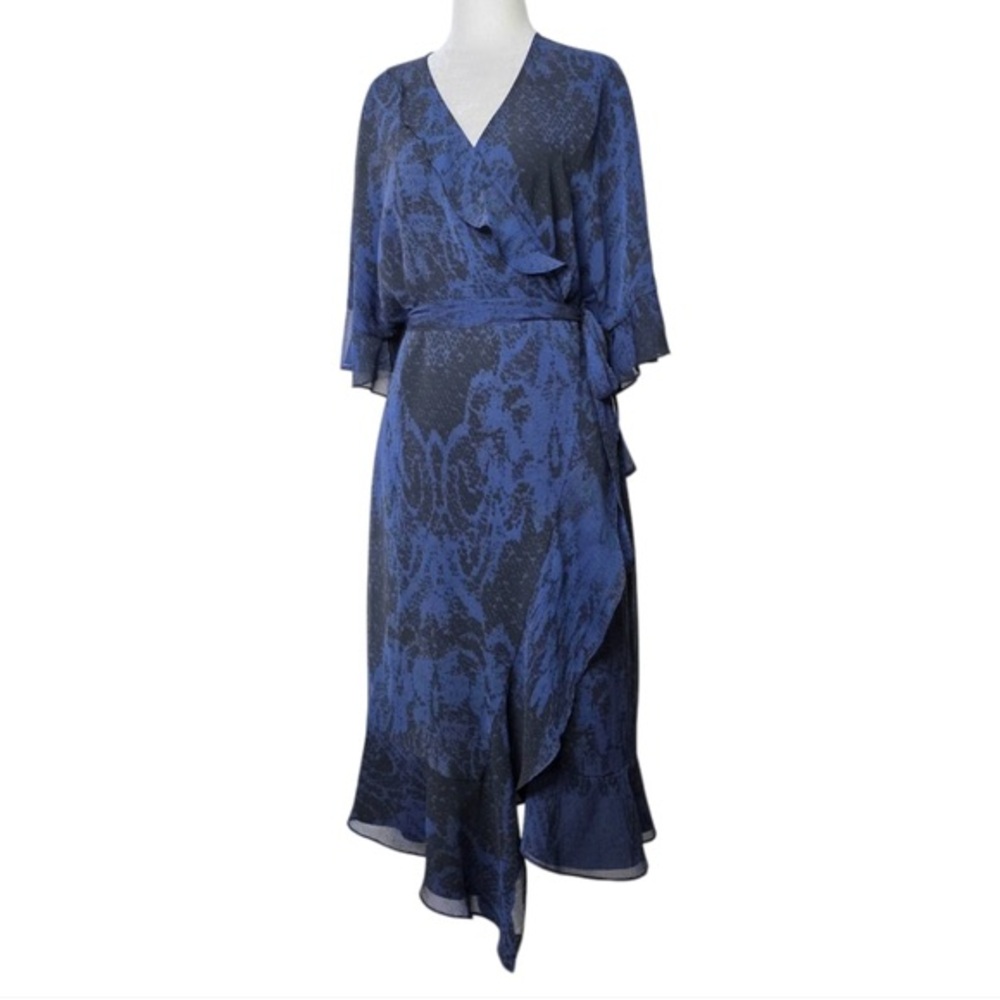 Iris Setlakwe  abstract print Wrap flowy Midi dress